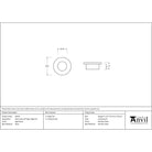 Aged Brass 34mm Round Finger Edge Pull | From The Anvil-Cabinet Pulls-Yester Home