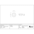 Aged Brass 34mm Round Finger Edge Pull | From The Anvil - Cabinet Pulls - From The Anvil - Yester Home