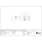 Aged Brass 35/35 5pin Euro Cylinder | From The Anvil - Euro Cylinders - From The Anvil - Yester Home