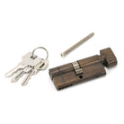 Aged Brass 35/35 5pin Euro Cylinder/Thumbturn KA | From The Anvil-Euro Cylinders-Yester Home