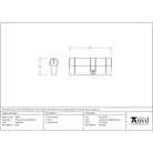 Aged Brass 35/45 5pin Euro Cylinder KA | From The Anvil - Euro Cylinders - From The Anvil - Yester Home