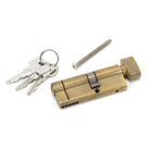 Aged Brass 35T/45 5pin Euro Cylinder/Thumbturn | From The Anvil - Euro Cylinders - From The Anvil - Yester Home