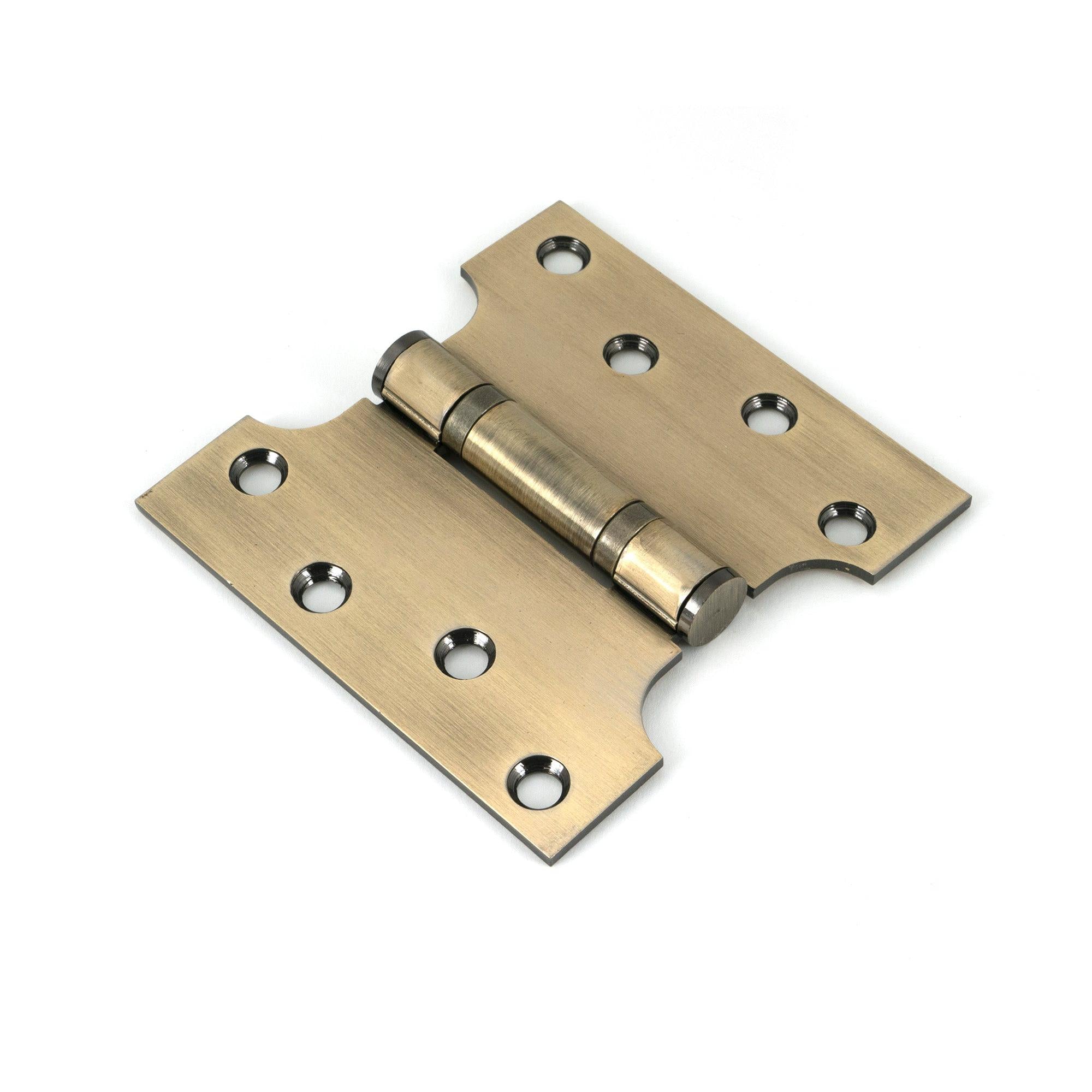 Aged Brass 4" x 2" x 4"  Parliament Hinge (pair) ss | From The Anvil - Parliament Hinges - From The Anvil - Yester Home