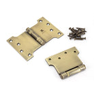 Aged Brass 4" x 4" x 6"  Parliament Hinge (pair) ss | From The Anvil - Parliament Hinges - From The Anvil - Yester Home
