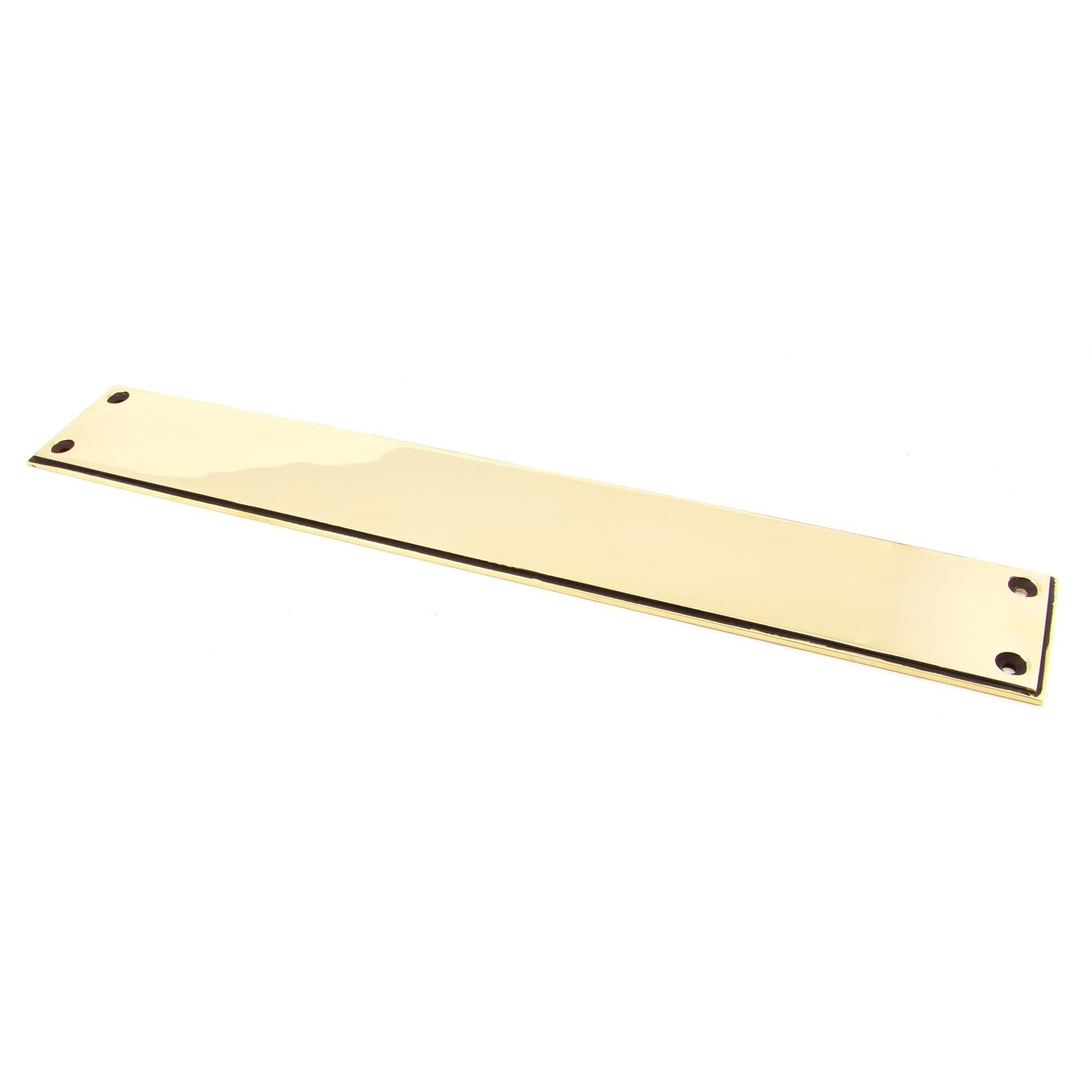 Aged Brass 425mm Art Deco Fingerplate | From The Anvil - Fingerplates - From The Anvil - Yester Home