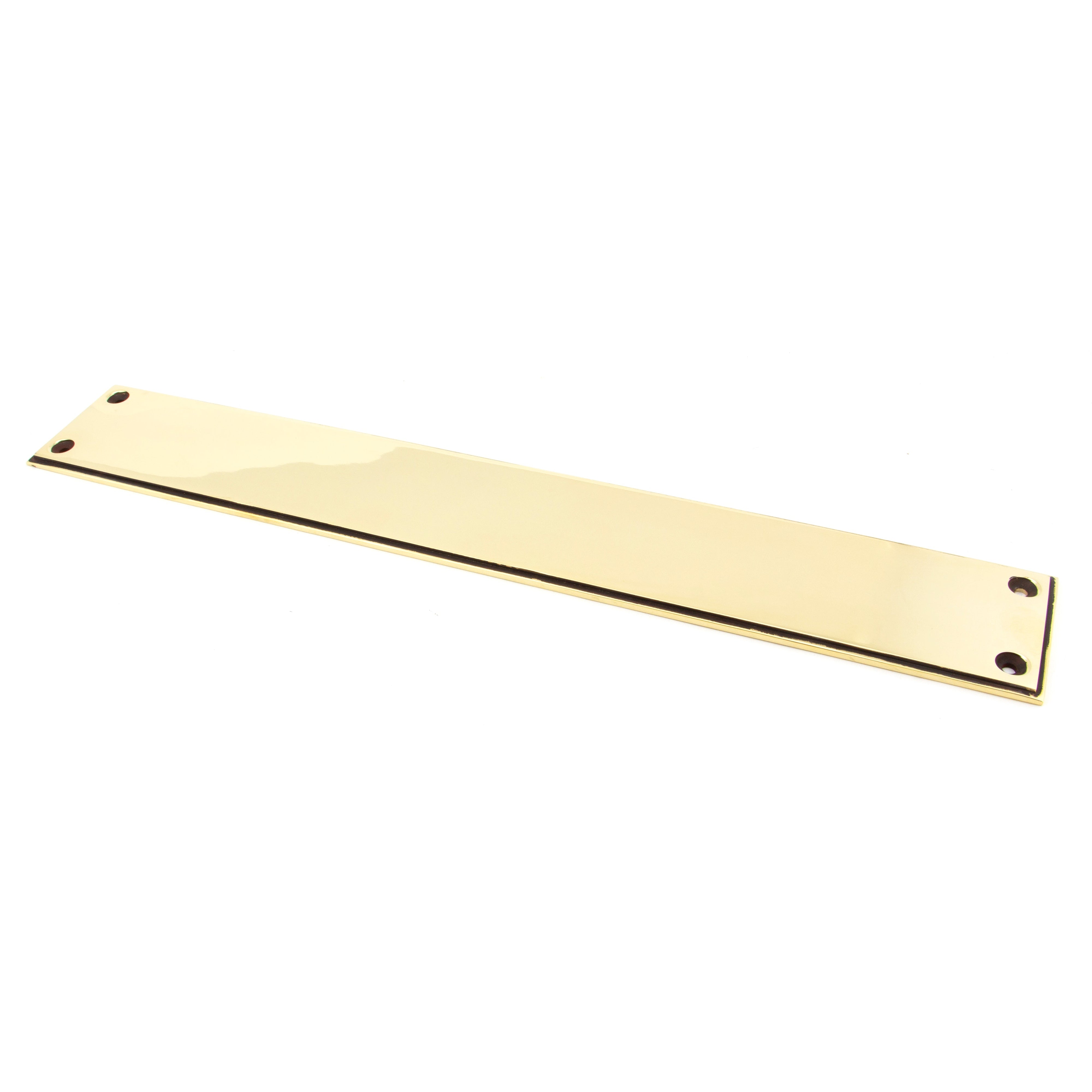 Aged Brass 425mm Art Deco Fingerplate | From The Anvil-Fingerplates-Yester Home