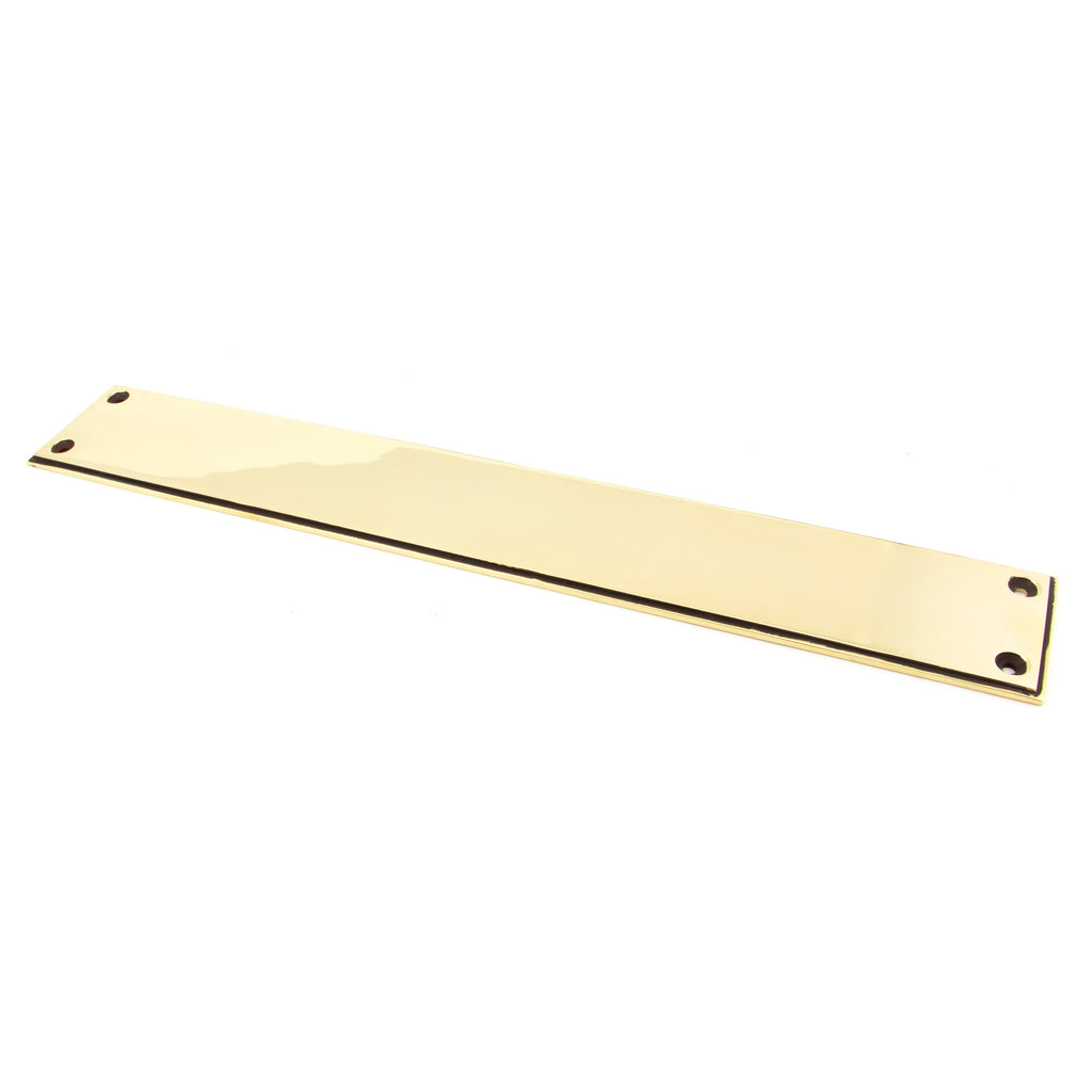 Aged Brass 425mm Art Deco Fingerplate | From The Anvil