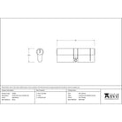 Aged Brass 45/45 5pin Euro Cylinder KA | From The Anvil - Euro Cylinders - From The Anvil - Yester Home