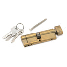 Aged Brass 45/45 5pin Euro Cylinder/Thumbturn | From The Anvil-Euro Cylinders-Yester Home