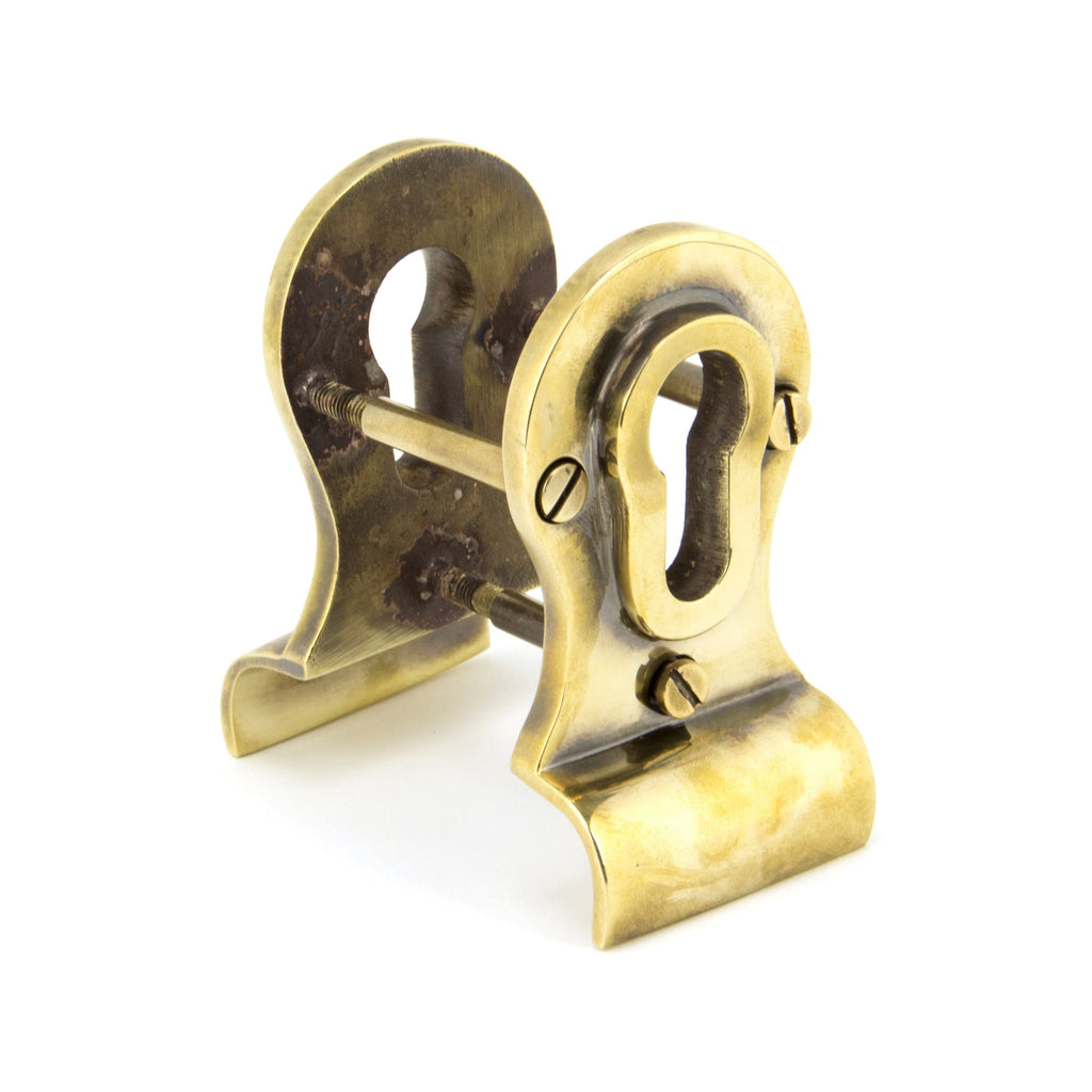 Aged Brass 50mm Euro Door Pull (Back to Back fixings) | From The Anvil-Euro Pulls-Yester Home