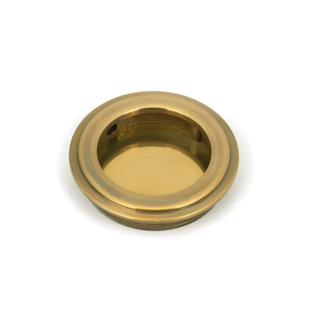 Aged Brass 60mm Art Deco Round Pull | From The Anvil-Cabinet Pulls-Yester Home
