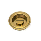 Aged Brass 60mm Art Deco Round Pull - Privacy Set | From The Anvil-Cabinet Pulls-Yester Home