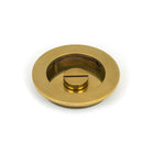 Aged Brass 75mm Art Deco Round Pull - Privacy Set | From The Anvil-Cabinet Pulls-Yester Home