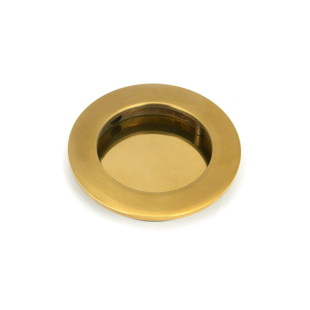 Aged Brass 75mm Plain Round Pull | From The Anvil-Cabinet Pulls-Yester Home