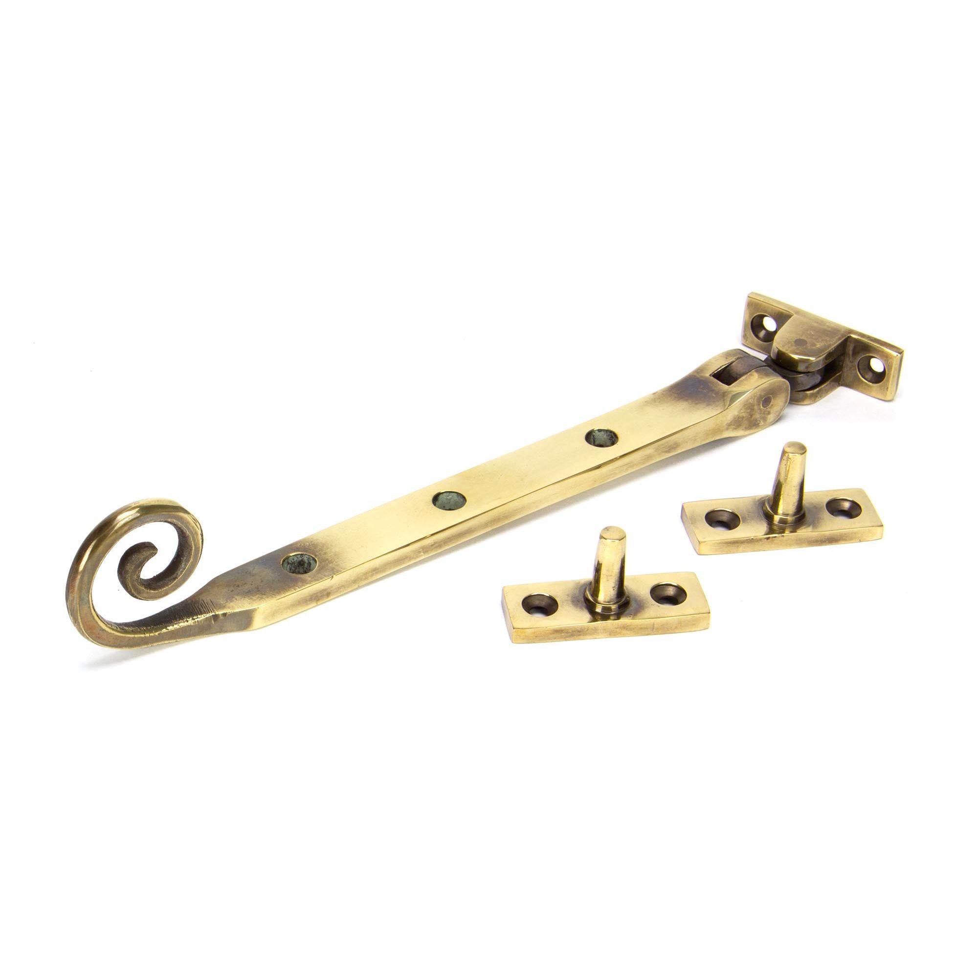 Aged Brass 8" Monkeytail Stay | From The Anvil - Stays - From The Anvil - Yester Home