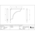 Aged Brass Abingdon Shelf Bracket (200mm x 200mm) | From The Anvil - Shelf Brackets - From The Anvil - Yester Home