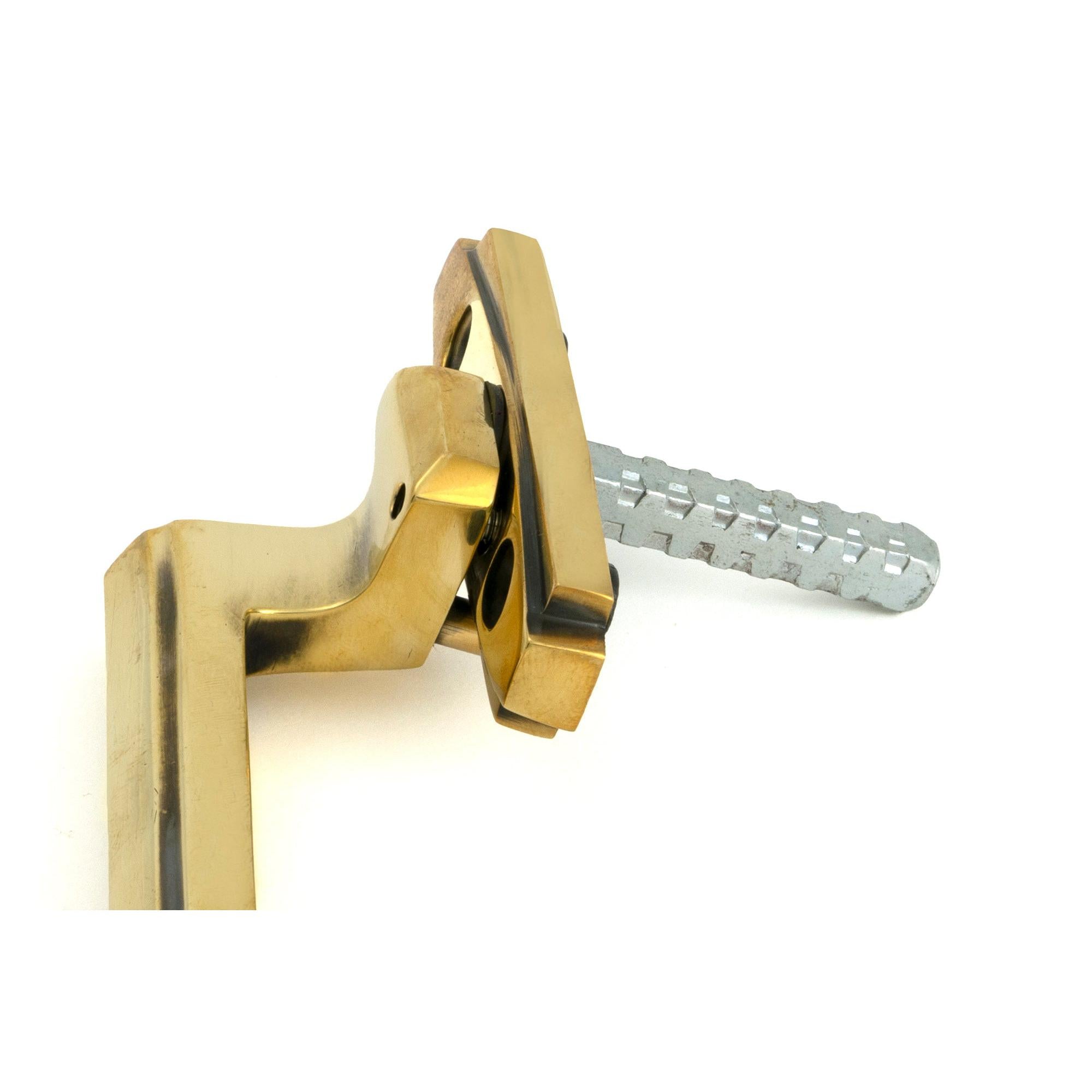Aged Brass Art Deco Espag - LH - Espag. Fasteners - From The Anvil - Yester Home