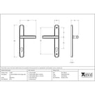 Aged Brass Art Deco Slimline Lever Espag. Lock Set | From The Anvil - Espagnolette - From The Anvil - Yester Home
