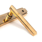 Aged Brass Art Deco Slimline Lever Espag. Lock Set | From The Anvil-Espagnolette-Yester Home