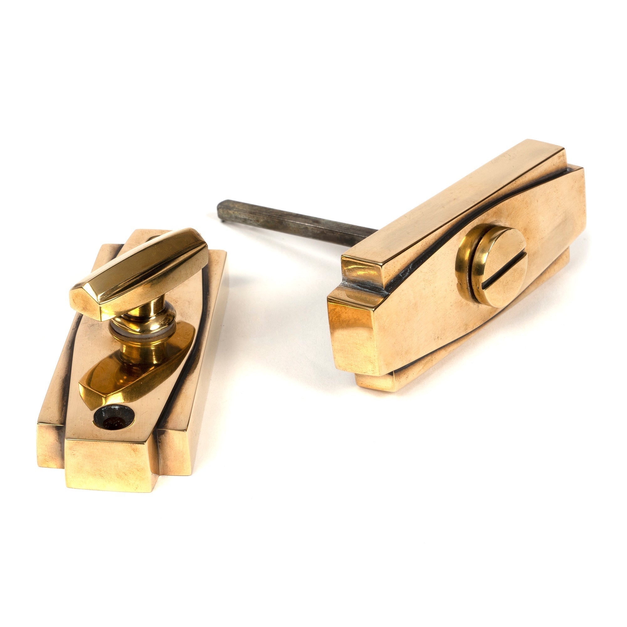 Aged Brass Art Deco Thumbturn | From The Anvil-Thumbturns-Yester Home