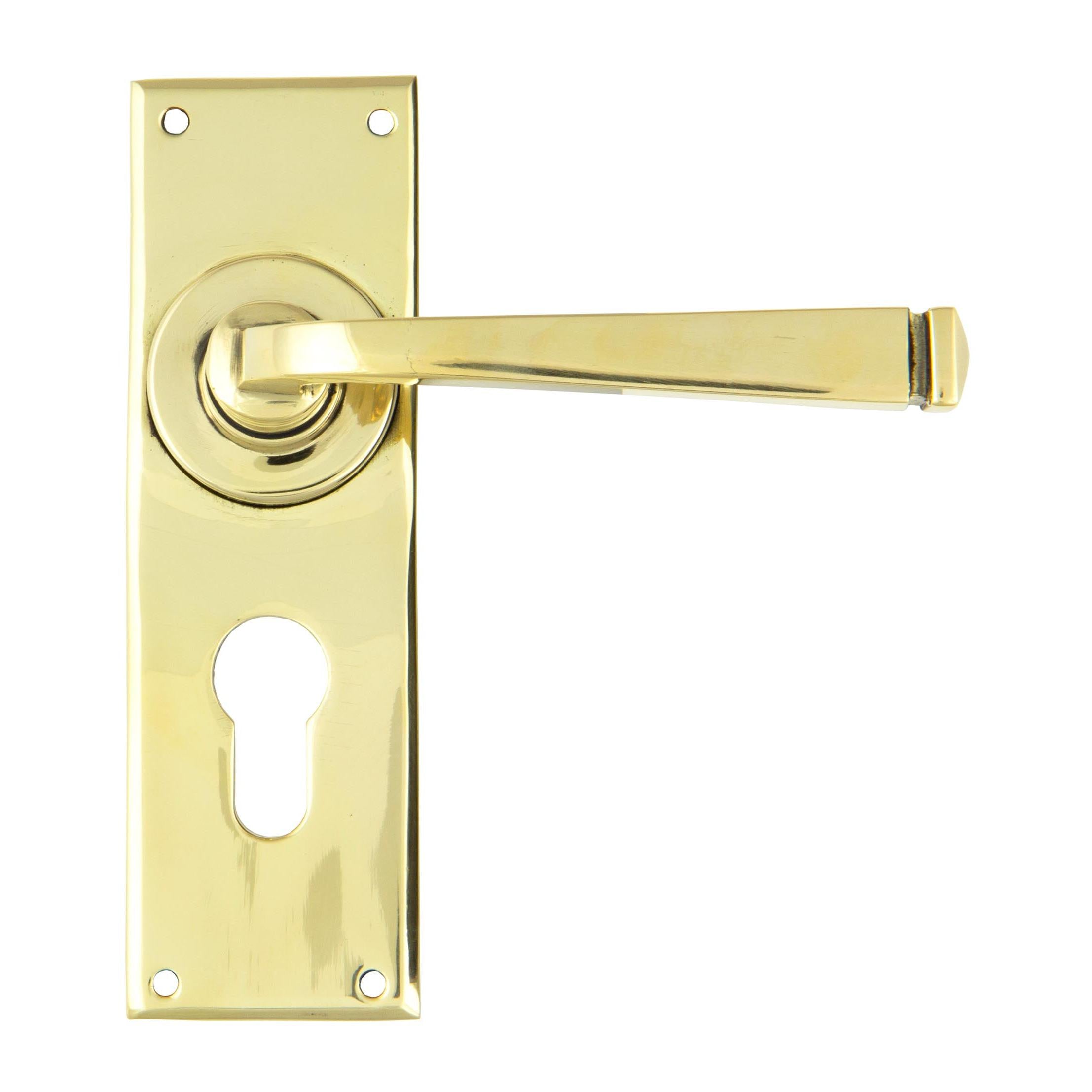 Aged Brass Avon Lever Euro Lock Set | From The Anvil - Lever Euro - From The Anvil - Yester Home