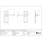 Aged Brass Avon Lever Latch Set | From The Anvil-Lever Latch-Yester Home