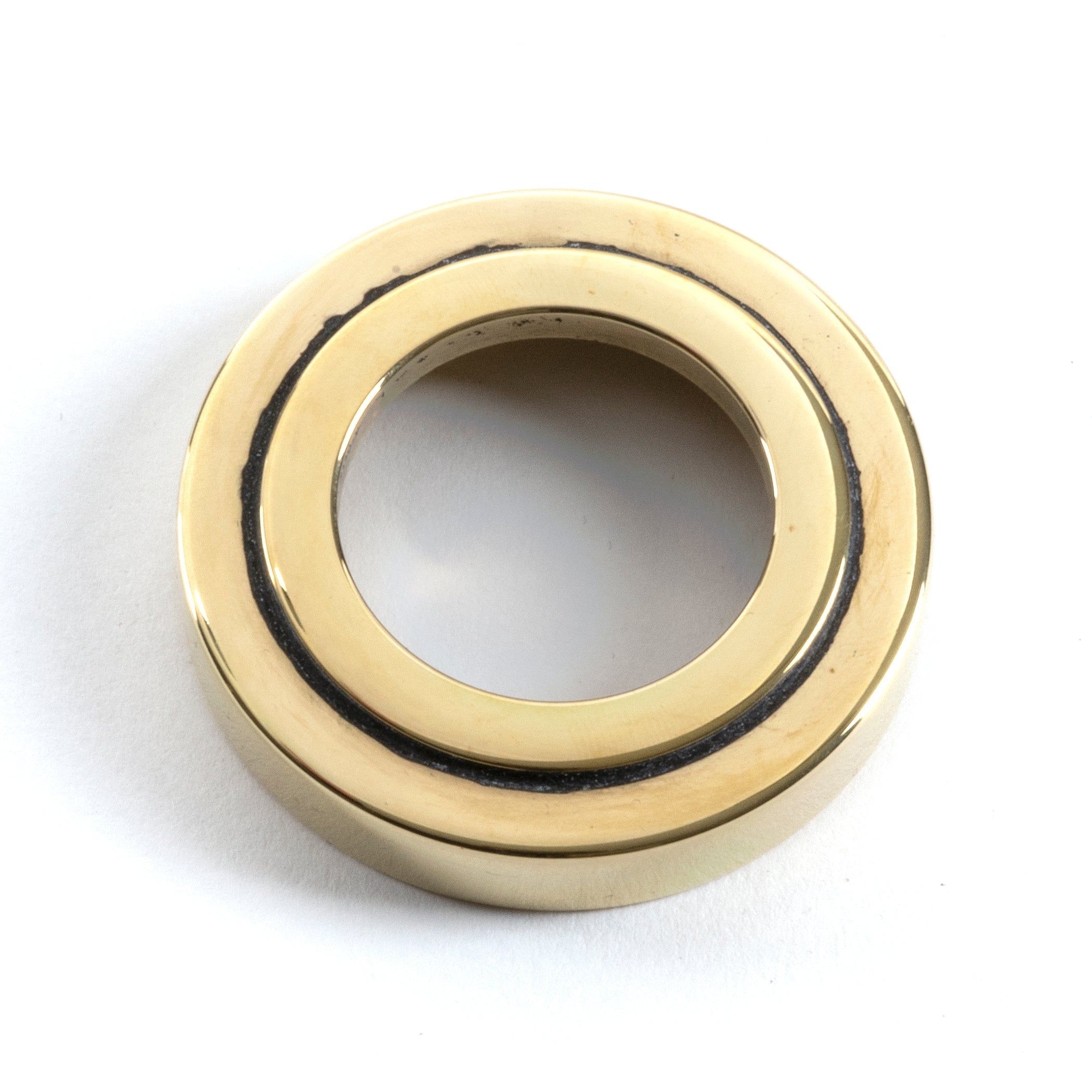 Aged Brass Avon Round Lever on Rose Set (Art Deco) - Unsprung | From The Anvil-Concealed-Yester Home