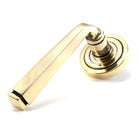 Aged Brass Avon Round Lever on Rose Set (Art Deco) - Unsprung | From The Anvil - Concealed - From The Anvil - Yester Home