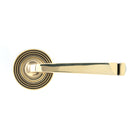Aged Brass Avon Round Lever on Rose Set (Beehive) | From The Anvil-Concealed-Yester Home
