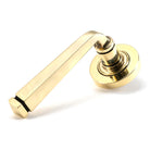 Aged Brass Avon Round Lever on Rose Set (Plain) - Unsprung | From The Anvil - Concealed - From The Anvil - Yester Home
