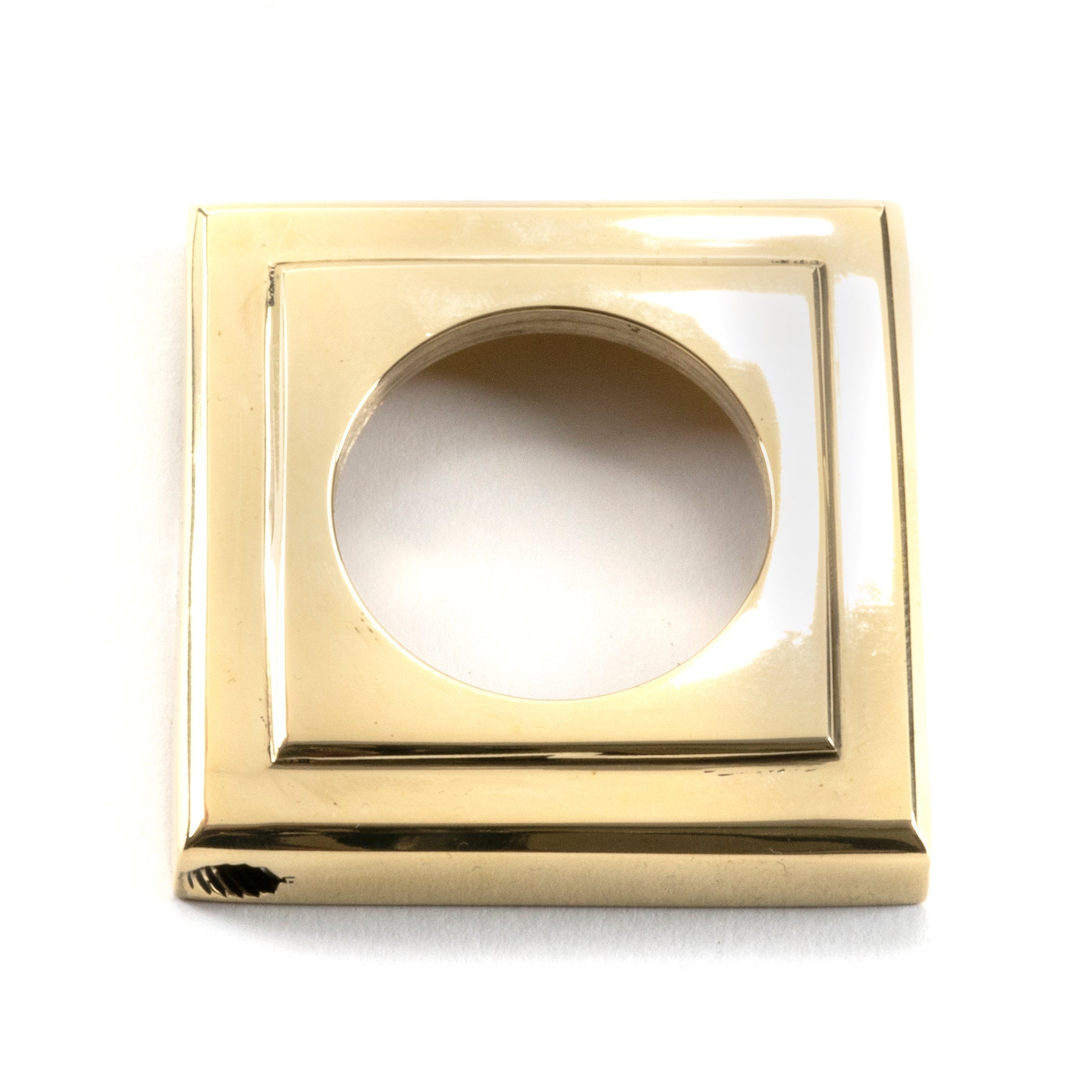 Aged Brass Avon Round Lever on Rose Set (Square) | From The Anvil-Concealed-Yester Home