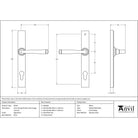 Aged Brass Avon Slimline Lever Espag. Lock Set | From The Anvil - Espagnolette - From The Anvil - Yester Home