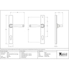 Aged Brass Avon Slimline Lever Espag. Lock Set | From The Anvil-Espagnolette-Yester Home