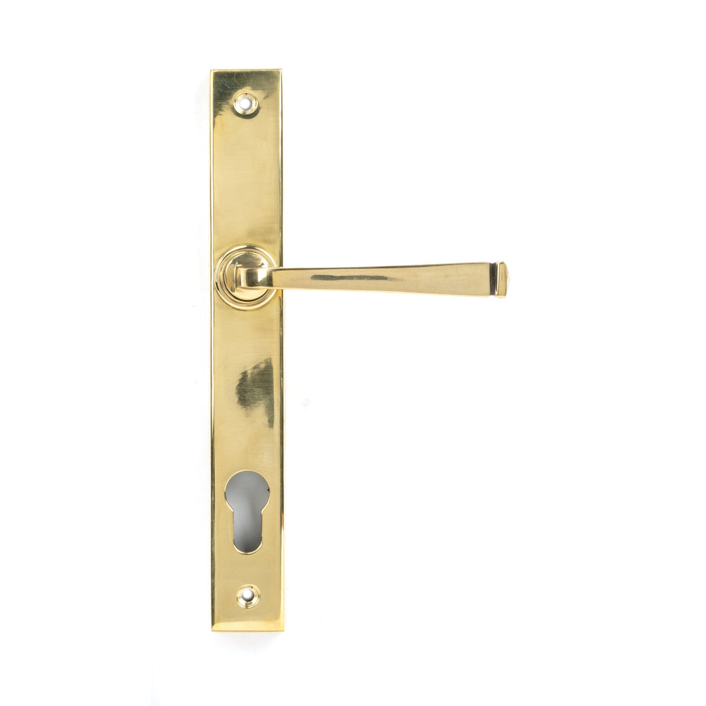 Aged Brass Avon Slimline Lever Espag. Lock Set | From The Anvil