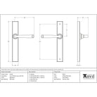 Aged Brass Avon Slimline Lever Latch Set | From The Anvil-Espagnolette-Yester Home