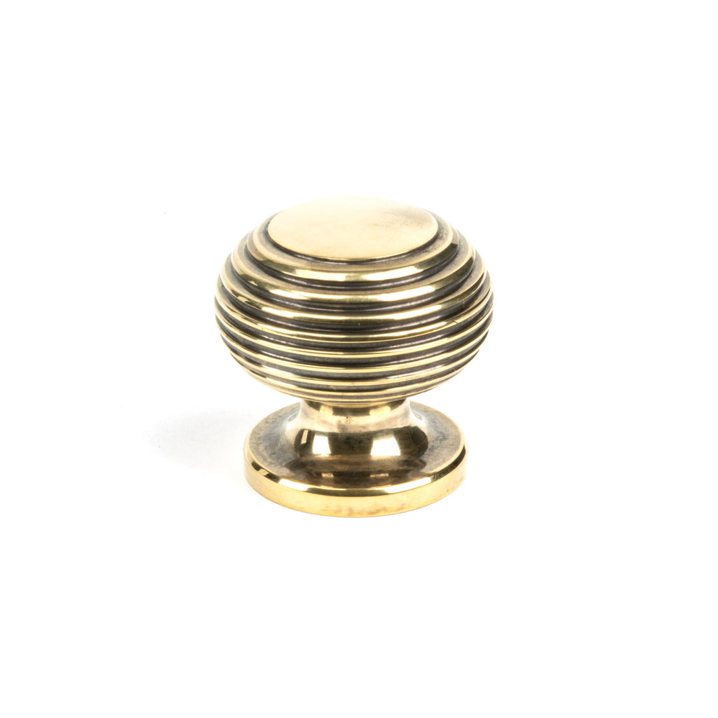 Aged Brass Beehive Cabinet Knob 30mm | From The Anvil