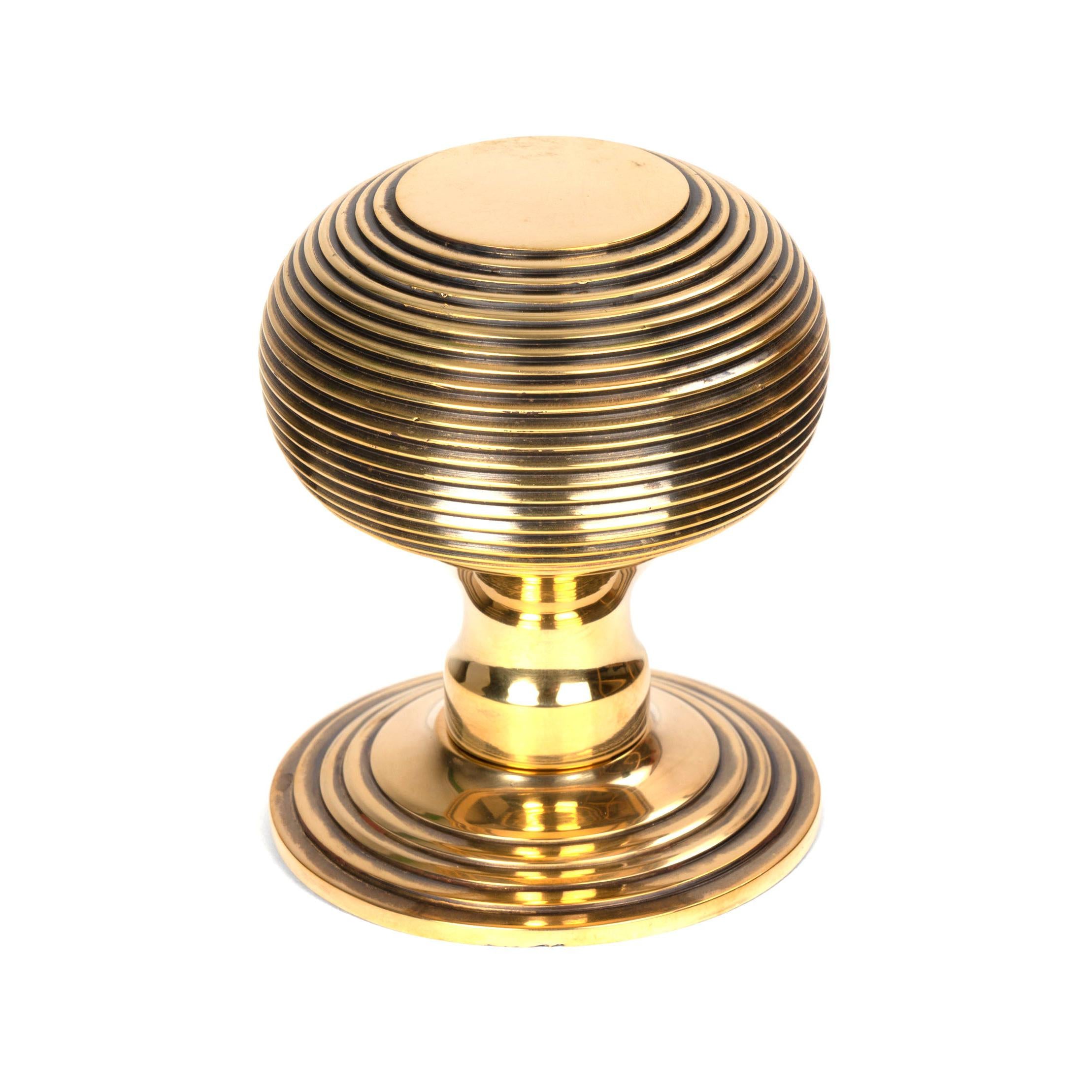 Aged Brass Beehive Centre Door Knob | From The Anvil - Centre Door Knobs - From The Anvil - Yester Home