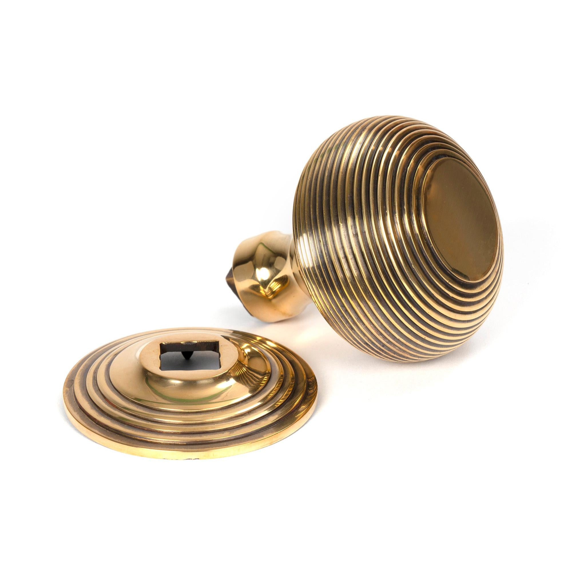 Aged Brass Beehive Centre Door Knob | From The Anvil - Centre Door Knobs - From The Anvil - Yester Home