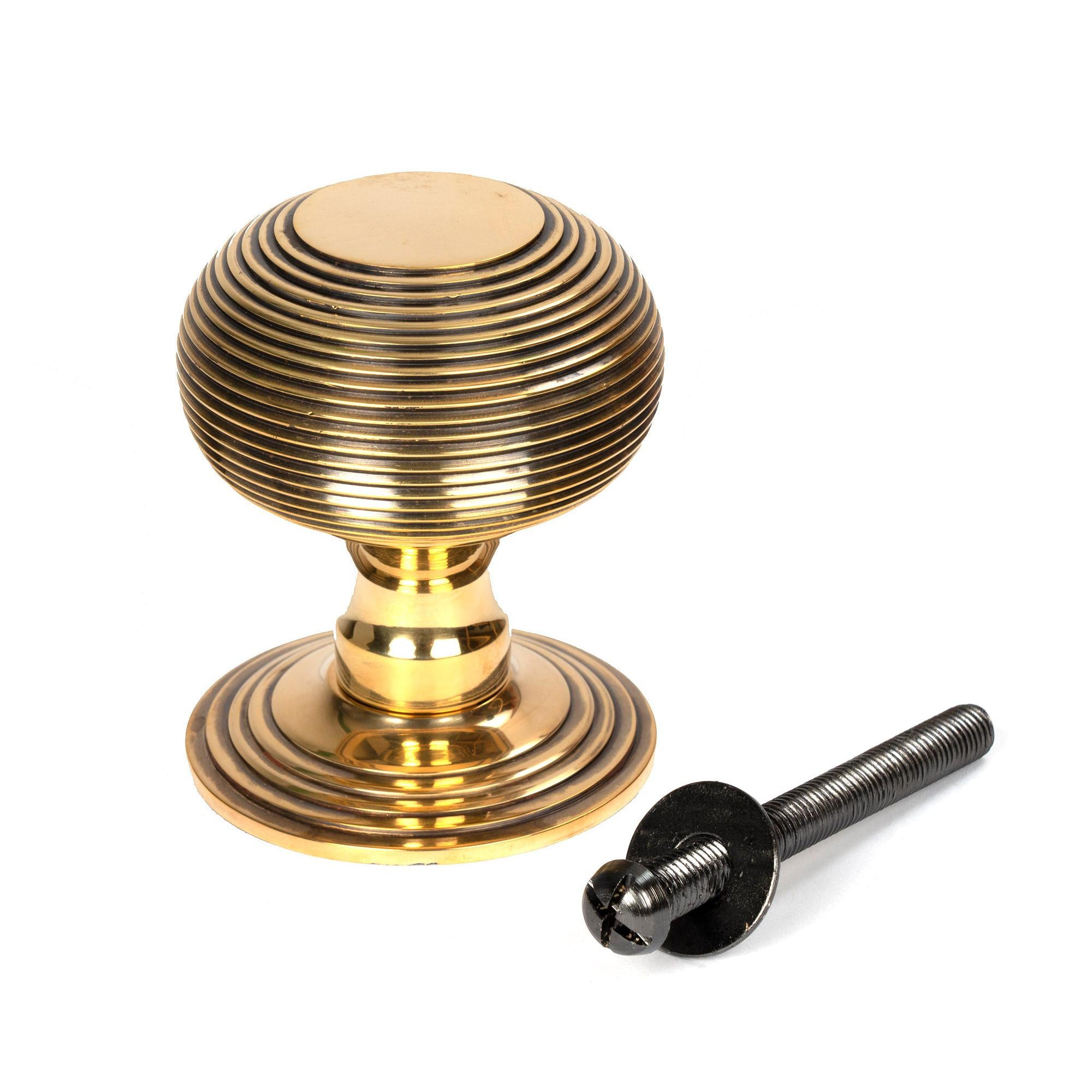 Aged Brass Beehive Centre Door Knob | From The Anvil - Centre Door Knobs - From The Anvil - Yester Home