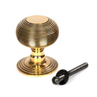 Aged Brass Beehive Centre Door Knob | From The Anvil-Centre Door Knobs-Yester Home