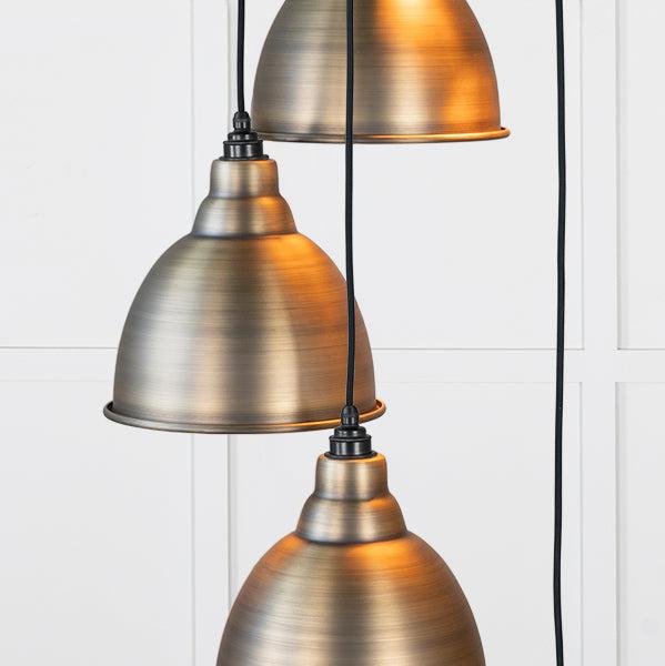 Aged Brass Brindley Cluster Pendant | From The Anvil-Cluster Pendants-Yester Home