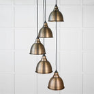 Aged Brass Brindley Cluster Pendant | From The Anvil-Cluster Pendants-Yester Home