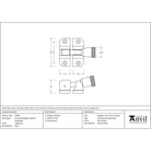 Aged Brass Brompton Brighton Fastener (Radiused) | From The Anvil - Fasteners - From The Anvil - Yester Home