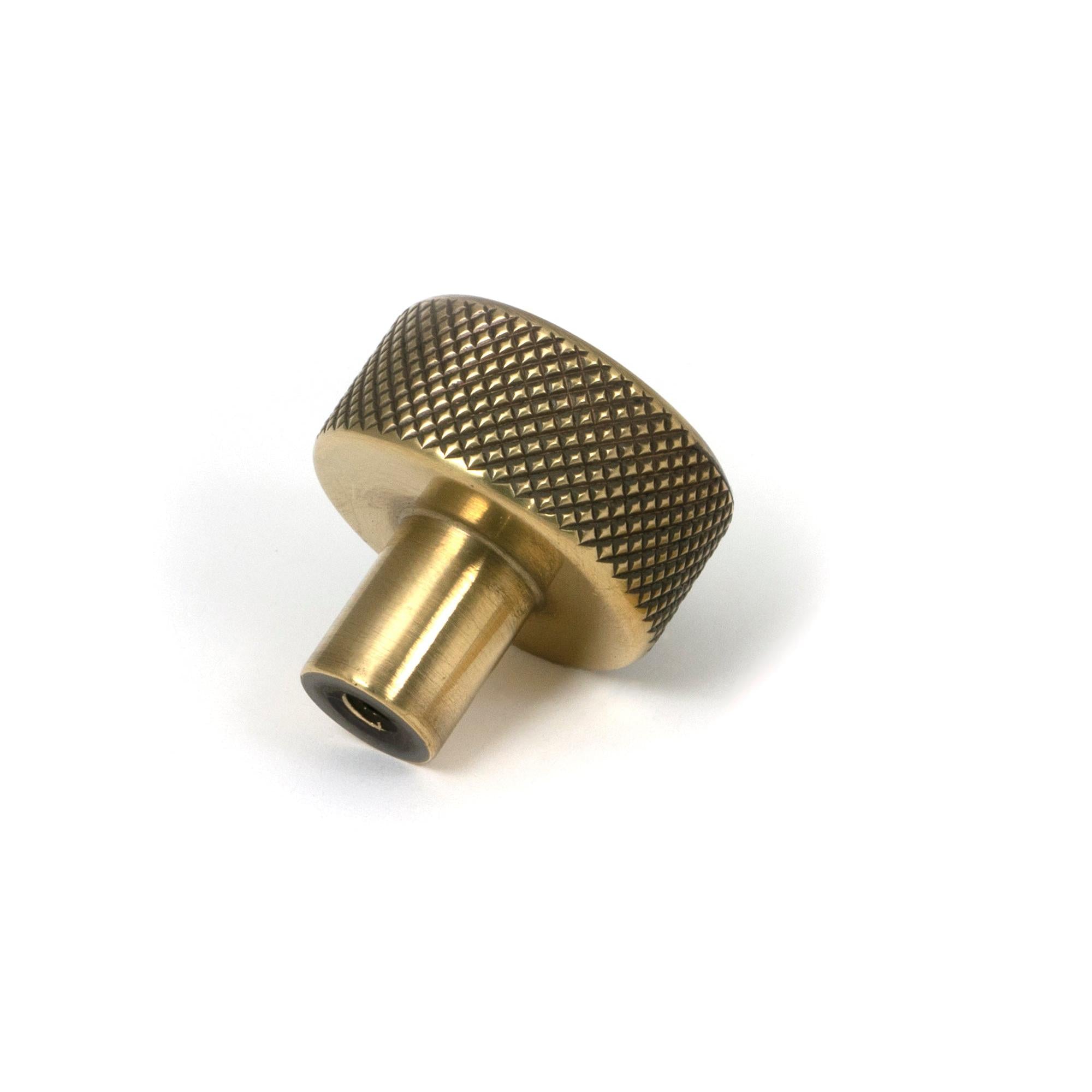 Aged Brass Brompton Cabinet Knob - 25mm (No rose) | From The Anvil - Cabinet Knobs - From The Anvil - Yester Home