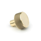 Aged Brass Brompton Cabinet Knob - 25mm (No rose) | From The Anvil-Cabinet Knobs-Yester Home