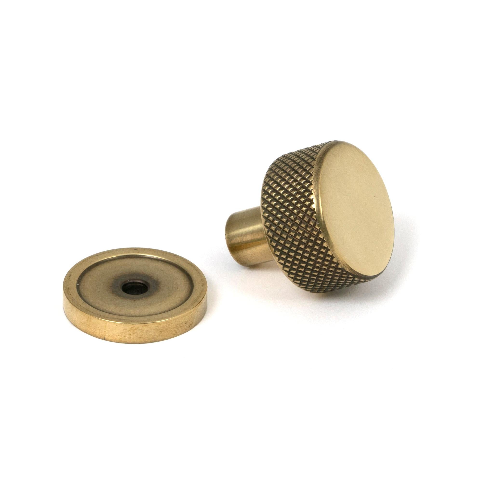 Aged Brass Brompton Cabinet Knob - 25mm (Plain) | From The Anvil - Cabinet Knobs - From The Anvil - Yester Home