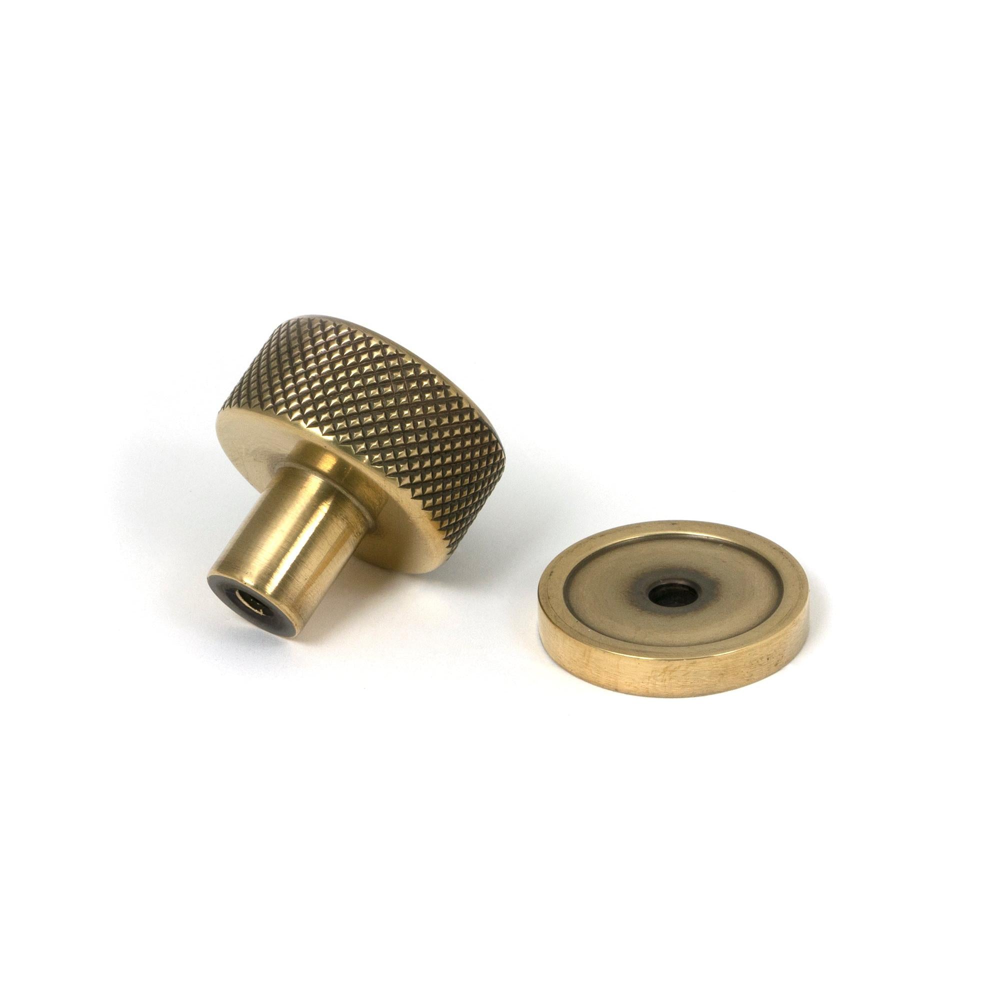 Aged Brass Brompton Cabinet Knob - 25mm (Plain) | From The Anvil - Cabinet Knobs - From The Anvil - Yester Home