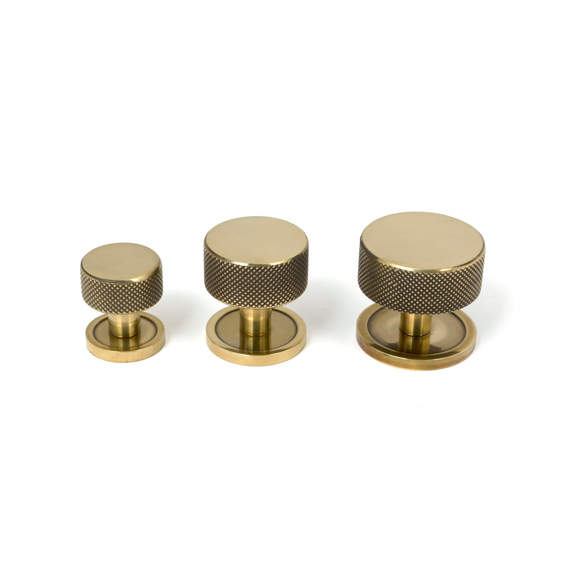 Aged Brass Brompton Cabinet Knob - 25mm (Plain) | From The Anvil - Cabinet Knobs - From The Anvil - Yester Home