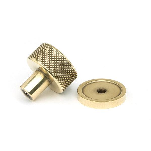 Aged Brass Brompton Cabinet Knob - 25mm (Plain) | From The Anvil-Cabinet Knobs-Yester Home