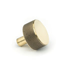 Aged Brass Brompton Cabinet Knob - 32mm (No rose) | From The Anvil-Cabinet Knobs-Yester Home